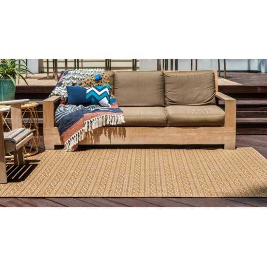 Rug Unique Loom Outdoor Modern Light Brown Rectangular 3' 3 x 5' 0