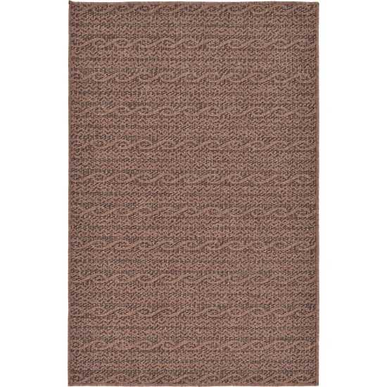 Rug Unique Loom Outdoor Modern Brown Rectangular 3' 3 x 5' 0