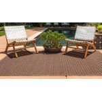 Rug Unique Loom Outdoor Modern Brown Rectangular 3' 3 x 5' 0