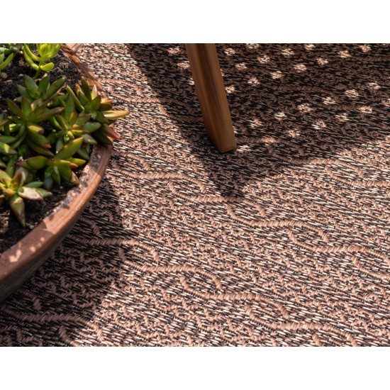 Rug Unique Loom Outdoor Modern Brown Rectangular 3' 3 x 5' 0