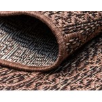 Rug Unique Loom Outdoor Modern Brown Rectangular 3' 3 x 5' 0