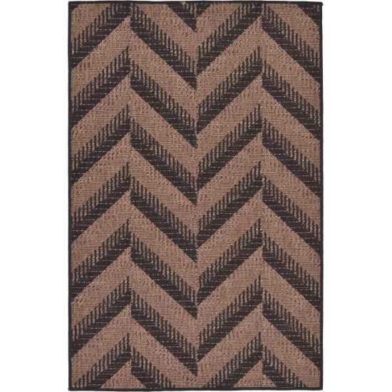 Rug Unique Loom Outdoor Modern Brown Rectangular 3' 3 x 5' 0