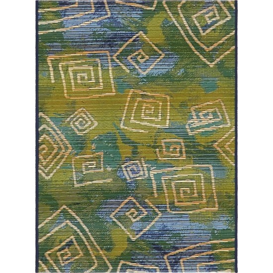 Rug Unique Loom Outdoor Modern Navy Blue Rectangular 2' 2 x 3' 0