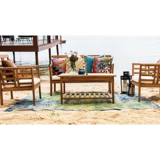 Rug Unique Loom Outdoor Modern Navy Blue Rectangular 2' 2 x 3' 0