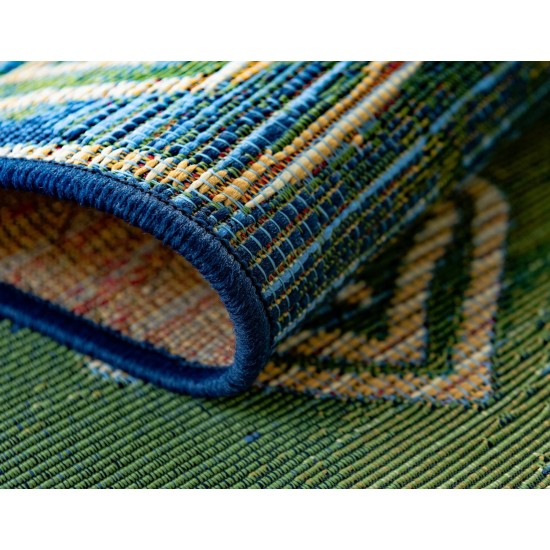 Rug Unique Loom Outdoor Modern Navy Blue Rectangular 2' 2 x 3' 0