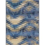 Rug Unique Loom Outdoor Modern Blue Rectangular 2' 2 x 3' 0