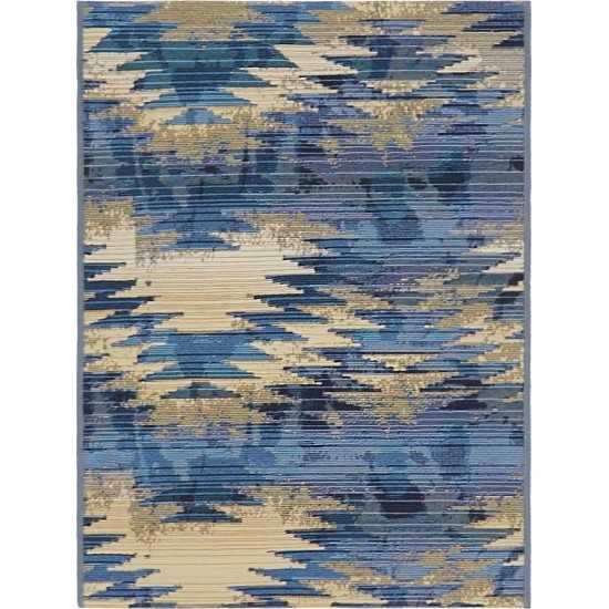 Rug Unique Loom Outdoor Modern Blue Rectangular 2' 2 x 3' 0