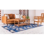 Rug Unique Loom Outdoor Modern Blue Rectangular 2' 2 x 3' 0