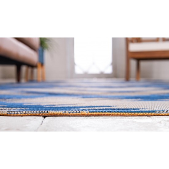 Rug Unique Loom Outdoor Modern Blue Rectangular 2' 2 x 3' 0