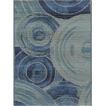 Rug Unique Loom Outdoor Modern Light Blue Rectangular 2' 2 x 3' 0