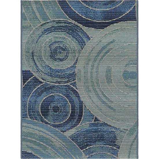 Rug Unique Loom Outdoor Modern Light Blue Rectangular 2' 2 x 3' 0