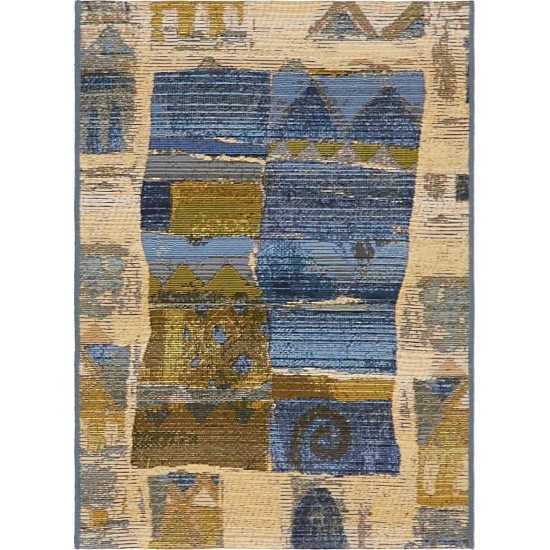 Rug Unique Loom Outdoor Modern Blue Rectangular 2' 2 x 3' 0