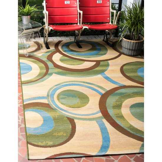 Rug Unique Loom Outdoor Modern Beige Rectangular 2' 2 x 3' 0