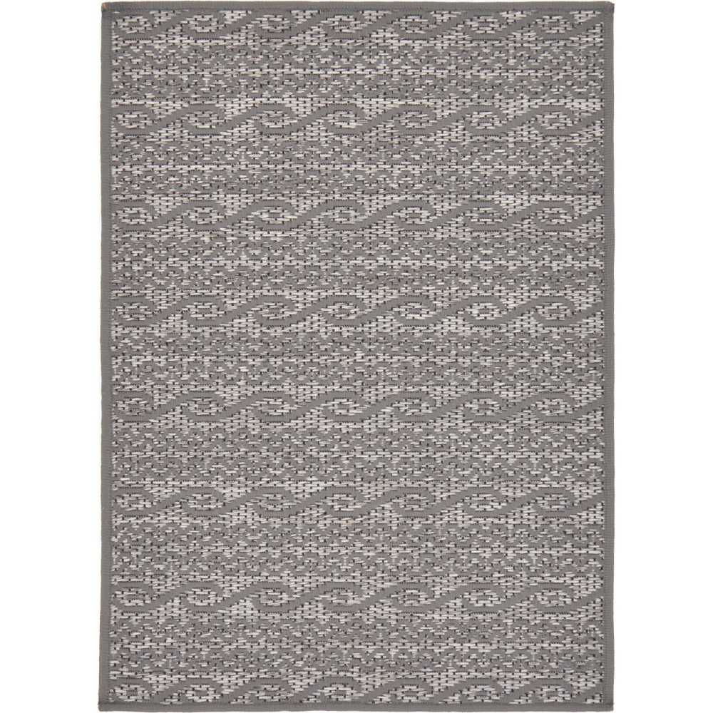 Rug Unique Loom Outdoor Modern Gray Rectangular 2' 2 x 3' 0