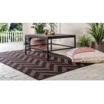 Rug Unique Loom Outdoor Modern Brown Rectangular 2' 2 x 3' 0