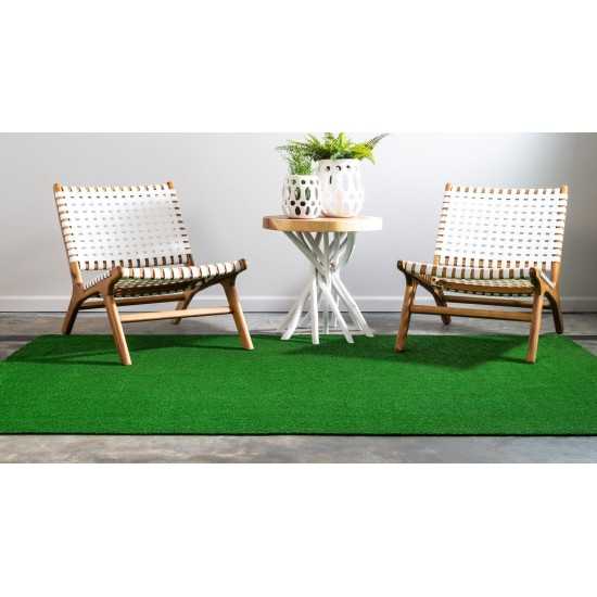 Rug Unique Loom Outdoor Grass Green Rectangular 9' 0 x 12' 0