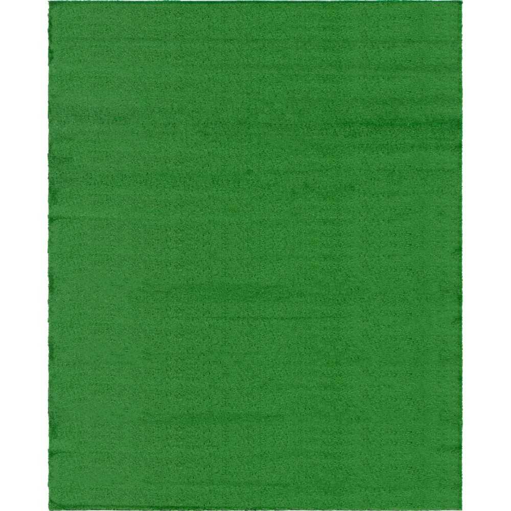 Rug Unique Loom Outdoor Grass Green Rectangular 8' 0 x 10' 0