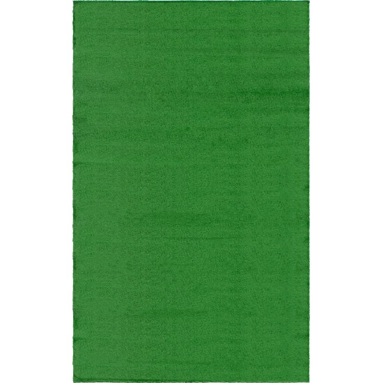 Rug Unique Loom Outdoor Grass Green Rectangular 5' 0 x 8' 0