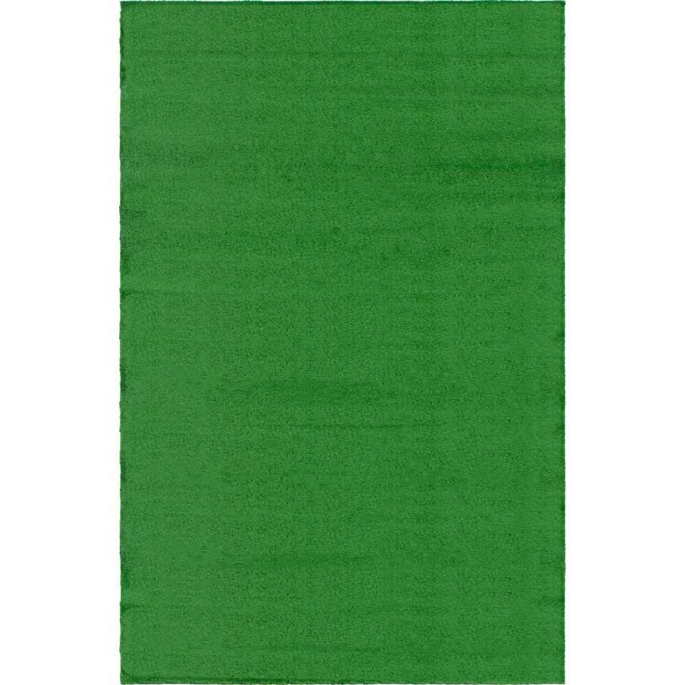 Rug Unique Loom Outdoor Grass Green Rectangular 4' 0 x 6' 0