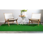 Rug Unique Loom Outdoor Grass Green Rectangular 4' 0 x 6' 0