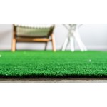 Rug Unique Loom Outdoor Grass Green Rectangular 4' 0 x 6' 0