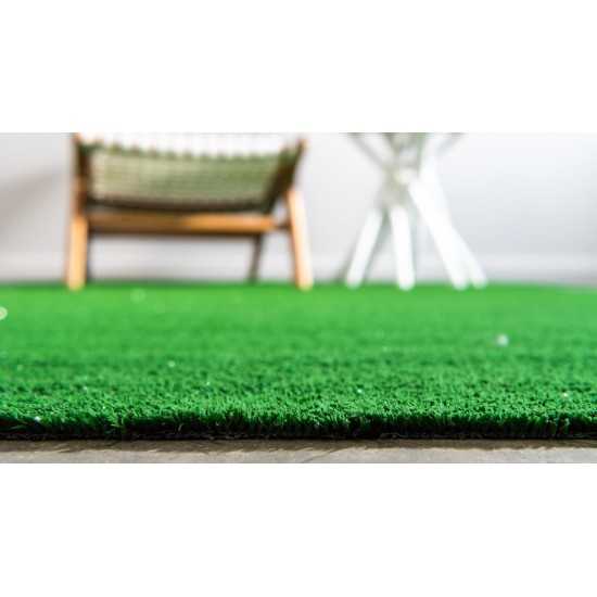 Rug Unique Loom Outdoor Grass Green Rectangular 4' 0 x 6' 0