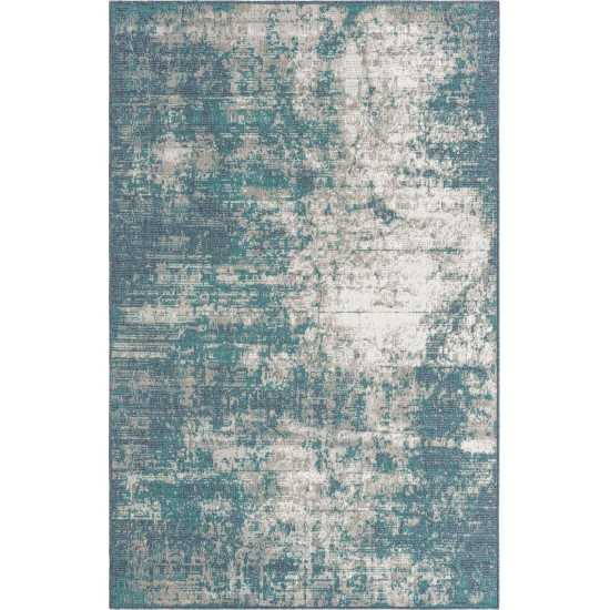 Rug Unique Loom Outdoor Coastal Blue Sample 1' 3 x 1' 3