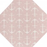 Rug Unique Loom Outdoor Coastal Pink Octagon 7' 10 x 7' 10