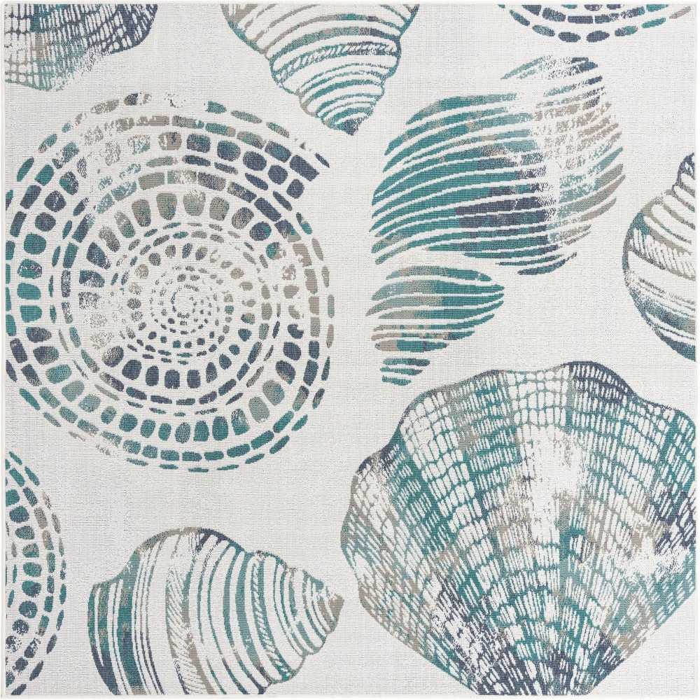 Rug Unique Loom Outdoor Coastal Ivory Square 7' 10 x 7' 10 Rug Unique Loom Outdoor Coastal Ivory Square 7' 10 x 7' 10