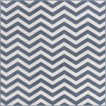 Rug Unique Loom Outdoor Coastal Navy Blue Square 7' 10 x 7' 10