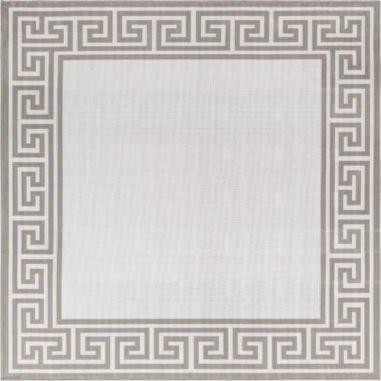 Rug Unique Loom Outdoor Coastal Ivory Square 7' 10 x 7' 10