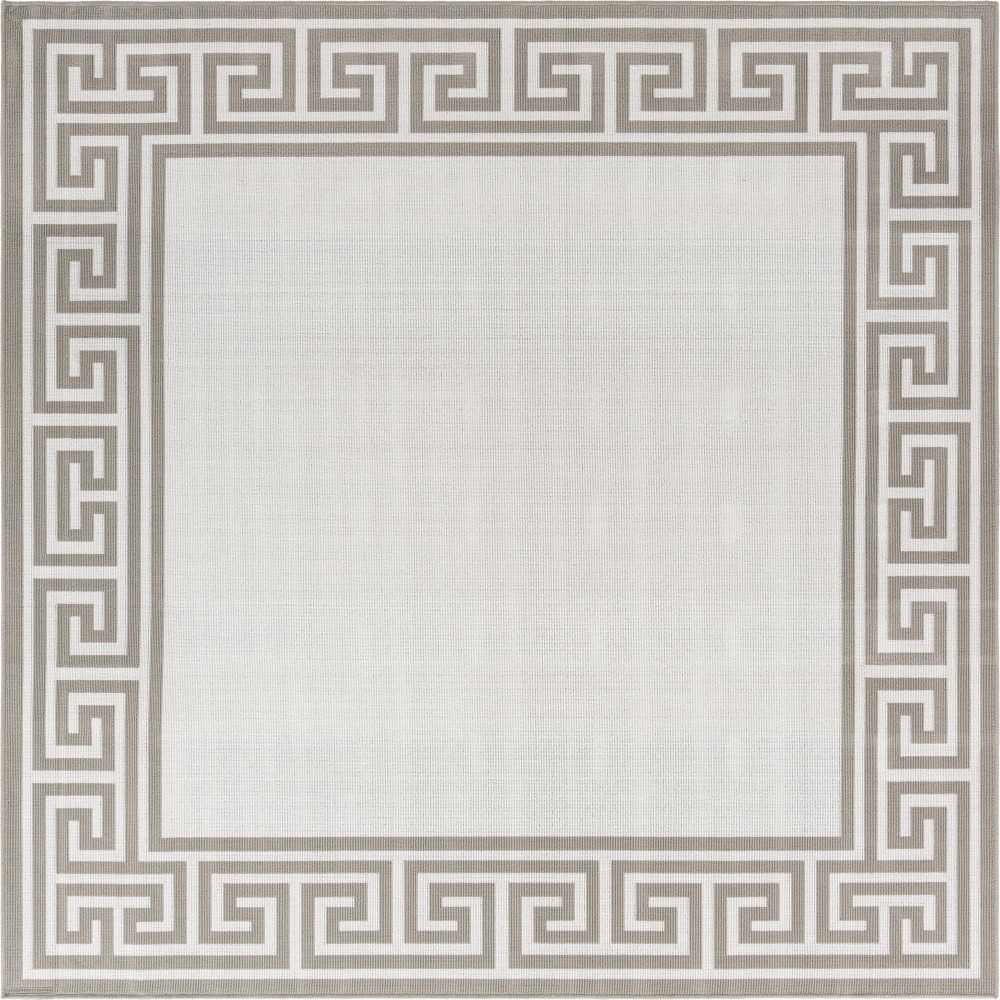 Rug Unique Loom Outdoor Coastal Ivory Square 7' 10 x 7' 10