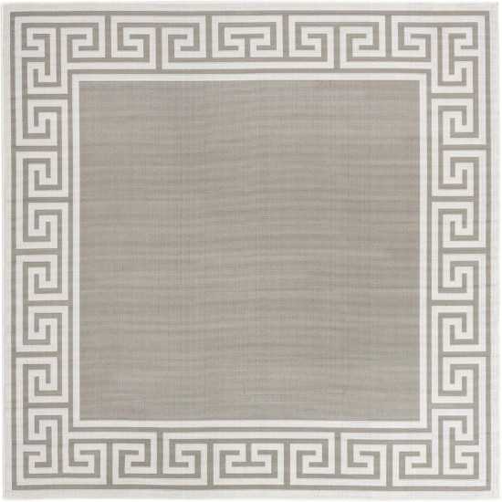 Rug Unique Loom Outdoor Coastal Gray Square 7' 10 x 7' 10