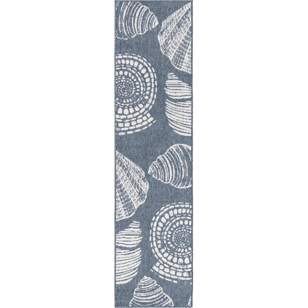 Rug Unique Loom Outdoor Coastal Navy Blue Runner 2' 0 x 8' 0 Rug Unique Loom Outdoor Coastal Navy Blue Runner 2' 0 x 8' 0