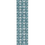 Rug Unique Loom Outdoor Coastal Teal Runner 2' 0 x 7' 10