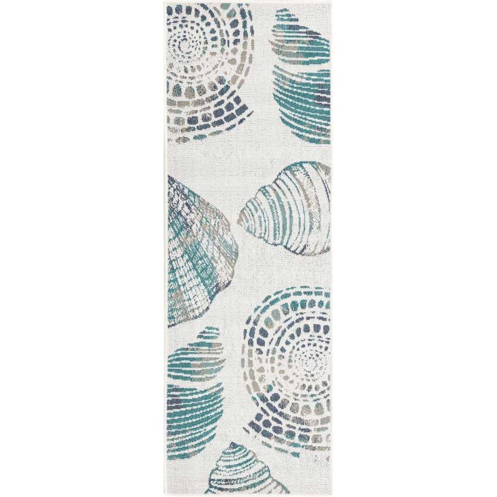 Rug Unique Loom Outdoor Coastal Ivory Runner 2' 0 x 6' 0