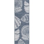 Rug Unique Loom Outdoor Coastal Navy Blue Runner 2' 0 x 6' 0