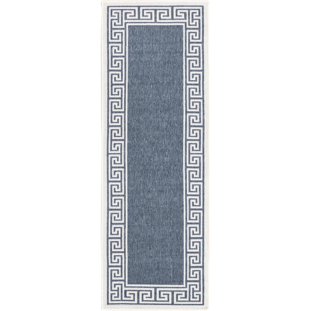 Rug Unique Loom Outdoor Coastal Navy Blue Runner 2' 0 x 6' 0 Rug Unique Loom Outdoor Coastal Navy Blue Runner 2' 0 x 6' 0