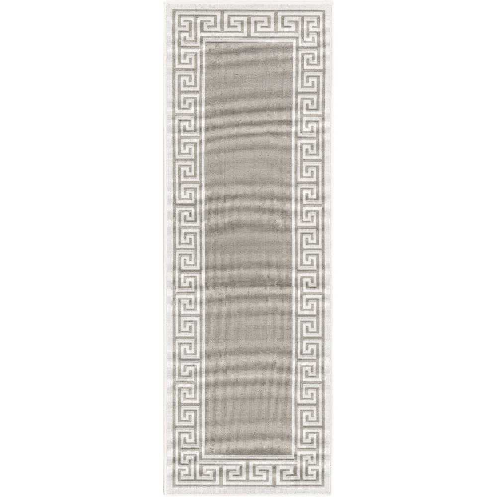 Rug Unique Loom Outdoor Coastal Gray Runner 2' 0 x 6' 0