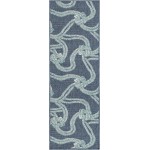 Rug Unique Loom Outdoor Coastal Navy Blue Runner 2' 0 x 6' 0