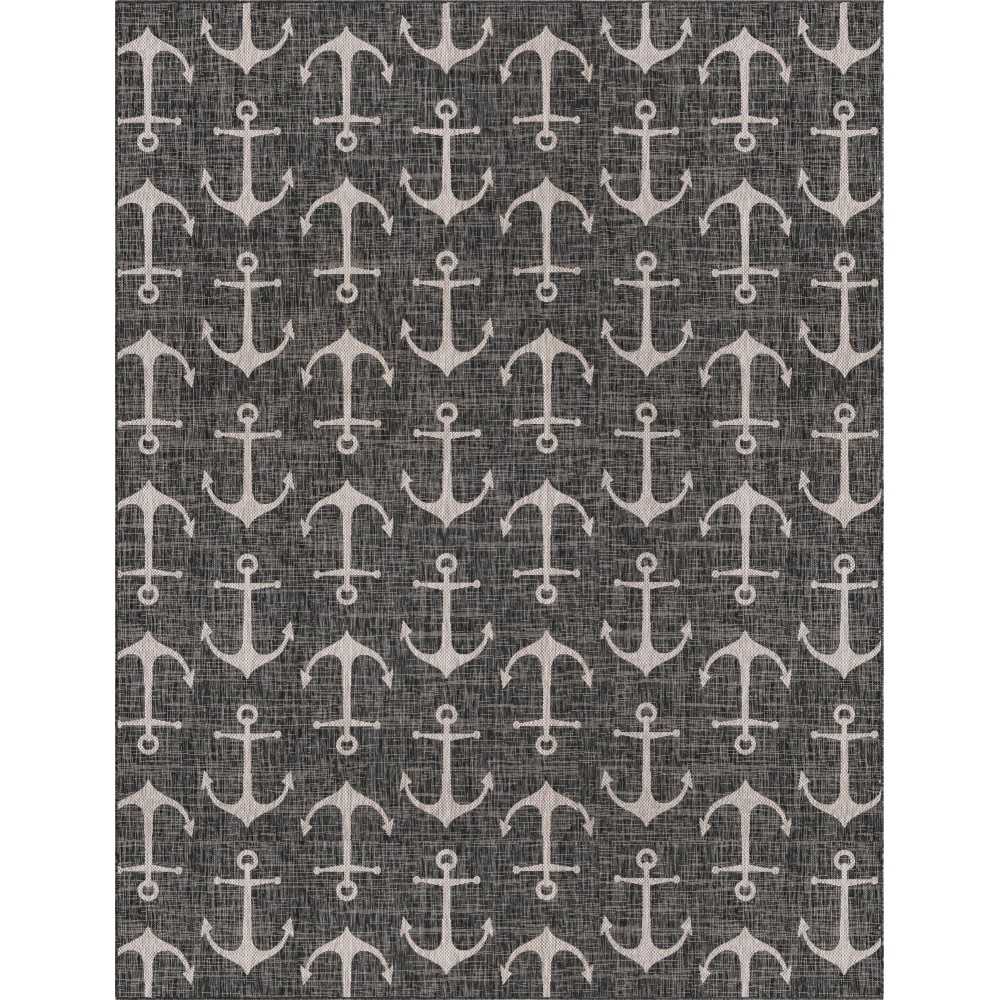 Rug Unique Loom Outdoor Coastal Charcoal Rectangular 10' 0 x 13' 0 Rug Unique Loom Outdoor Coastal Charcoal Rectangular 10' 0 x 13' 0