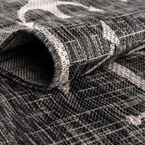 Rug Unique Loom Outdoor Coastal Charcoal Rectangular 10' 0 x 13' 0