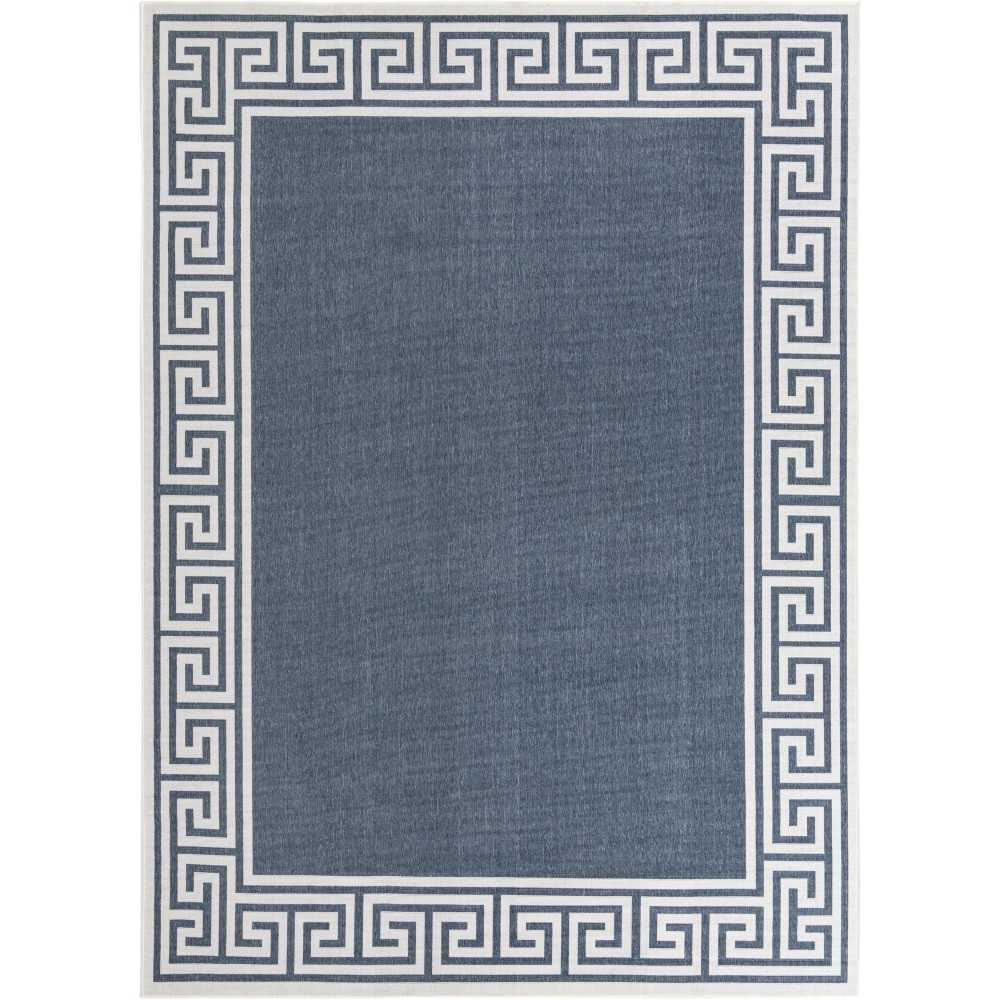 Rug Unique Loom Outdoor Coastal Navy Blue Rectangular 9' 0 x 12' 0 Rug Unique Loom Outdoor Coastal Navy Blue Rectangular 9' 0 x 12' 0