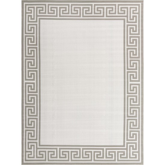 Rug Unique Loom Outdoor Coastal Ivory Rectangular 9' 0 x 12' 0