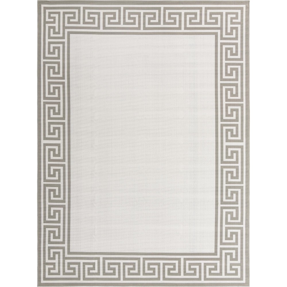 Rug Unique Loom Outdoor Coastal Ivory Rectangular 9' 0 x 12' 0