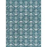 Rug Unique Loom Outdoor Coastal Teal Rectangular 9' 0 x 12' 0