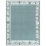 Rug Unique Loom Outdoor Coastal Aqua Rectangular 7' 10 x 10' 0