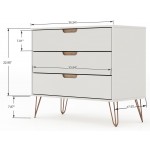 3 Piece Bedroom Set Tall Wide 10-Drawer Dresser, Standard 3- Drawer Dresser and 2-Drawer Nightstand in Off White and Nature
