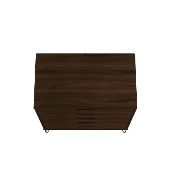 Rockefeller Tall 5- Dresser and 2-Drawer Nightstand in Brown