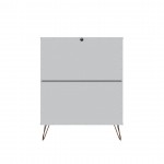 Rockefeller Tall 5-Drawer Dresser and Standard 3-Drawer Dresser in White